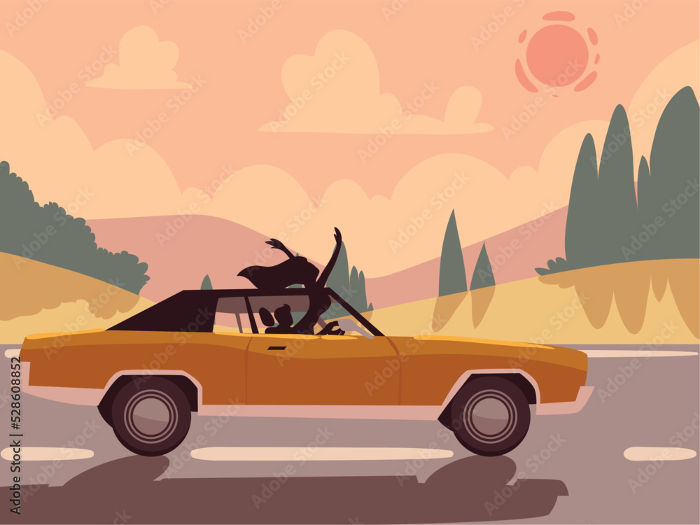 couple in road trip couple in road trip