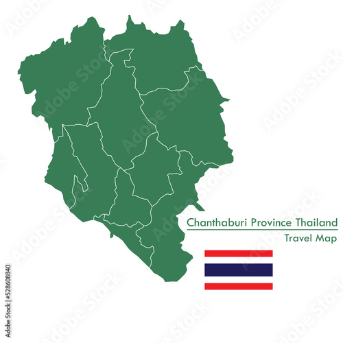 green map Chanthaburi Province is one of the provinces of Thailand
