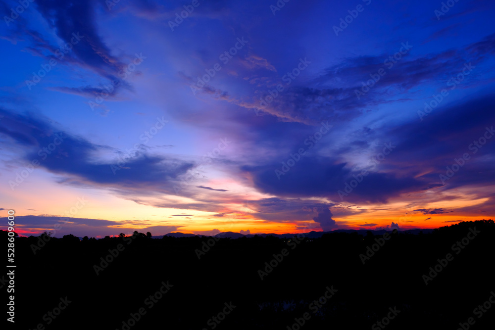 sky clouds after sunset