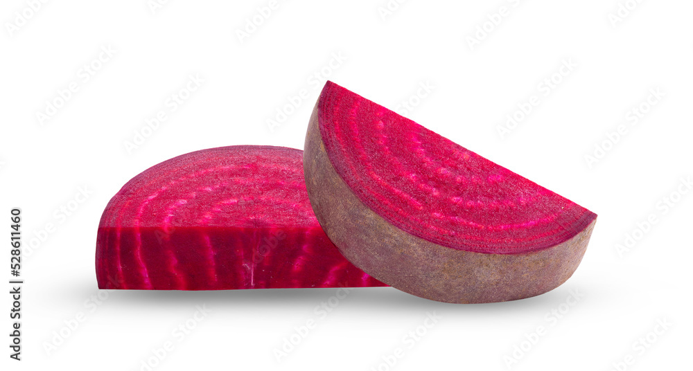 Beetroot slices isolated on white Beetroot slices isolated on white