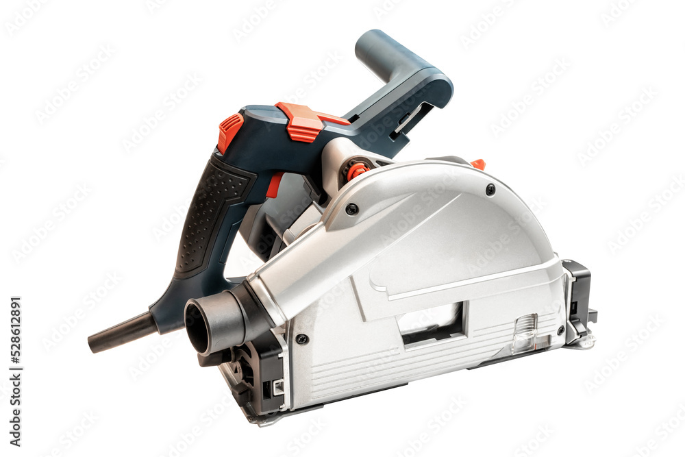Plunge cut track saws on white background , Track Saw is the best woodworking tool for cutting MDF ,plastic and plywood Plunge cut track saws on white background , Track Saw is the best woodworking tool for cutting MDF ,plastic and plywood