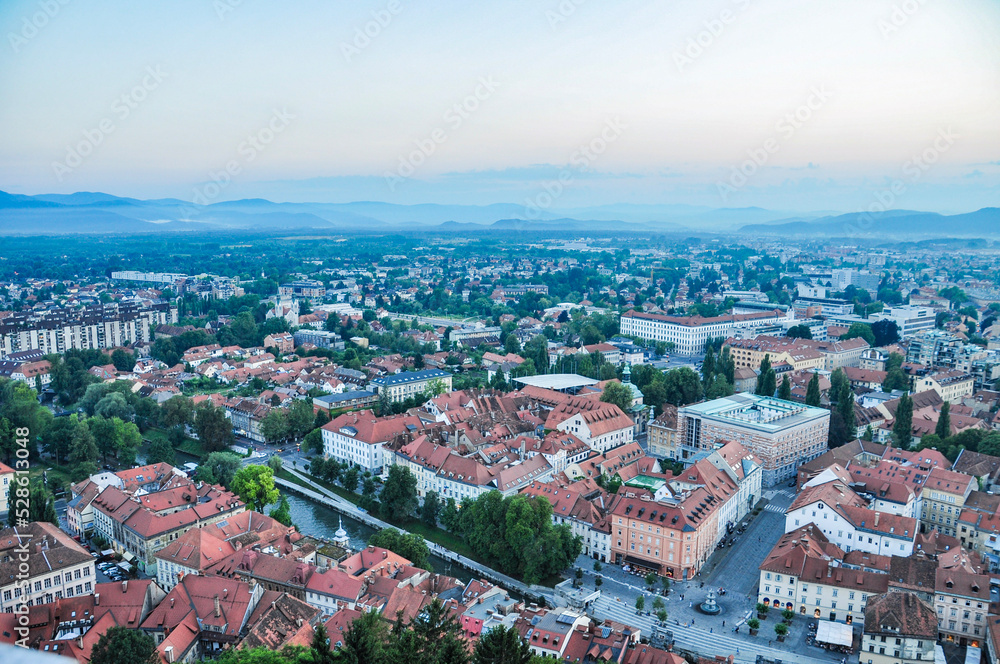 Naklejka premium view of Ljubljana