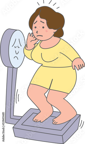 太って悩む女性
