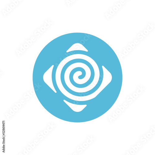 Hypnosis logo icon, hypnotherapy logo design, abstract swirl logo illustration