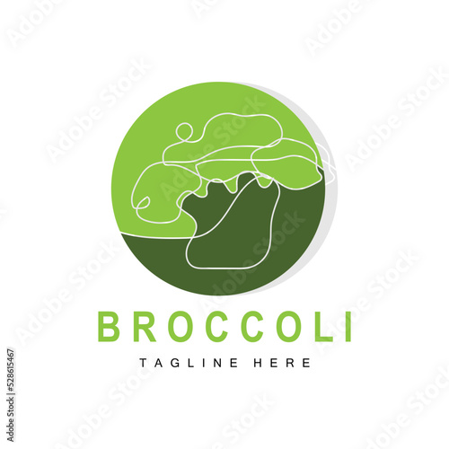 Broccoli Logo Design, Green Vegetable Vector, Broccoli Wallpaper, Vegetable Supermarket Illustration Garden Product Brand
