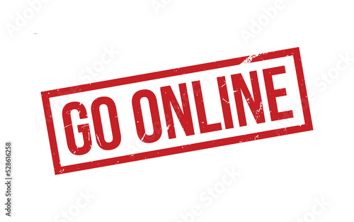 Go Online Rubber Stamp Seal Vector