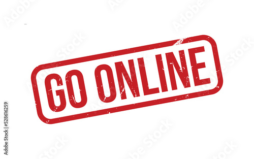 Go Online Rubber Stamp Seal Vector