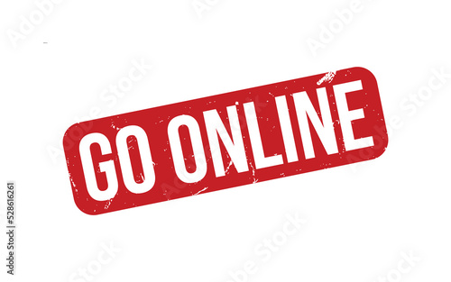 Go Online Rubber Stamp Seal Vector