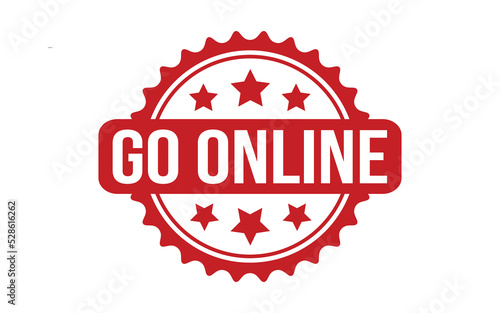 Go Online Rubber Stamp Seal Vector