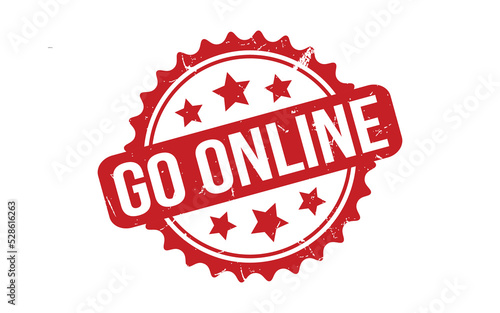 Go Online Rubber Stamp Seal Vector