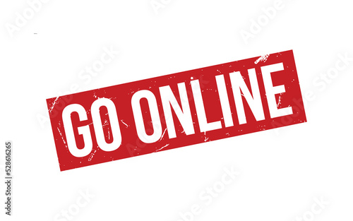 Go Online Rubber Stamp Seal Vector
