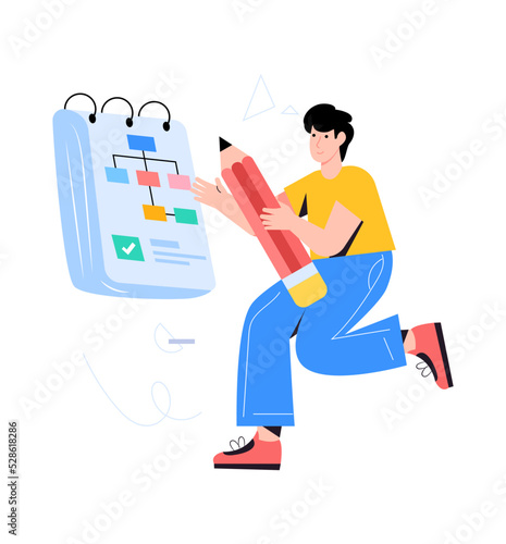 Business growth flat illustration is up for premium use 