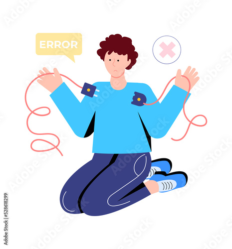 Ecommerce concept, online order flat vector 