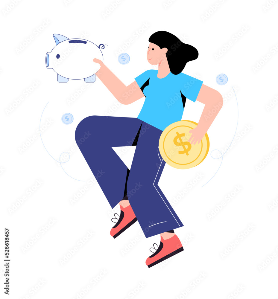 A flat illustration of startup idea A flat illustration of startup idea