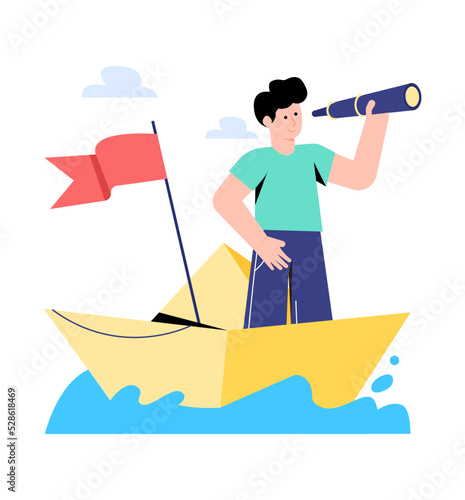 A flat illustrative vector of artificial intelligence