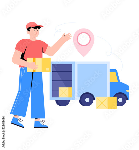 A flat illustrative vector of artificial intelligence