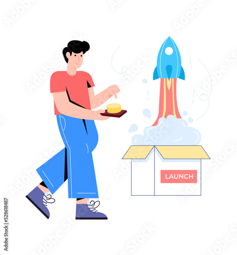 A flat illustrative vector of artificial intelligence