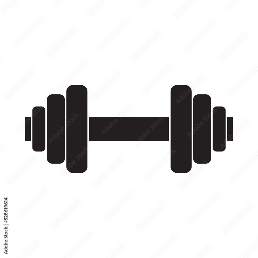 Dumbbell Icon isolated on white background Dumbbell Icon isolated on white background