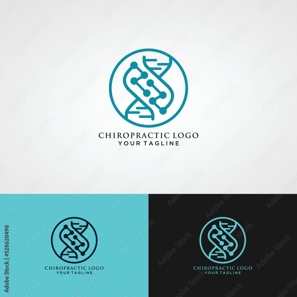 Creative Medical Chiropractic Concept Logo Design Template Creative Medical Chiropractic Concept Logo Design Template