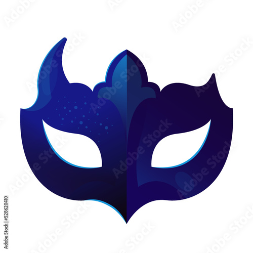 Prom party masquerade mask vector illustration clipart isolated on white background