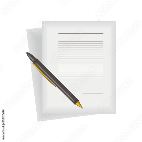 sign documents and pen