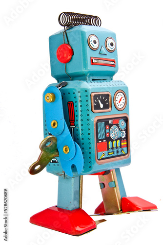  retro robot toys  walking transparent photo