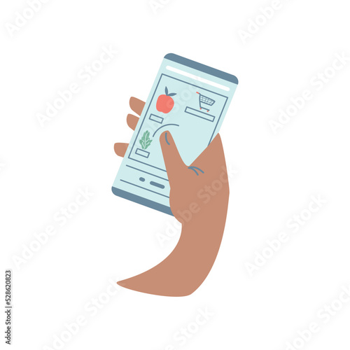 grocery shopping by smartphone