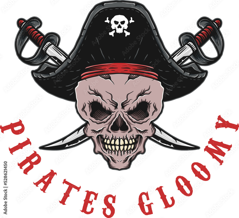 Skull Pirtaes Indian Scary Vector Design Skull Pirtaes Indian Scary Vector Design