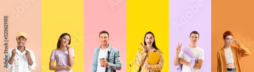 Set of different teenagers ...