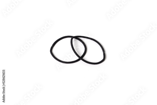 Hair elastic bands isolated on the white background