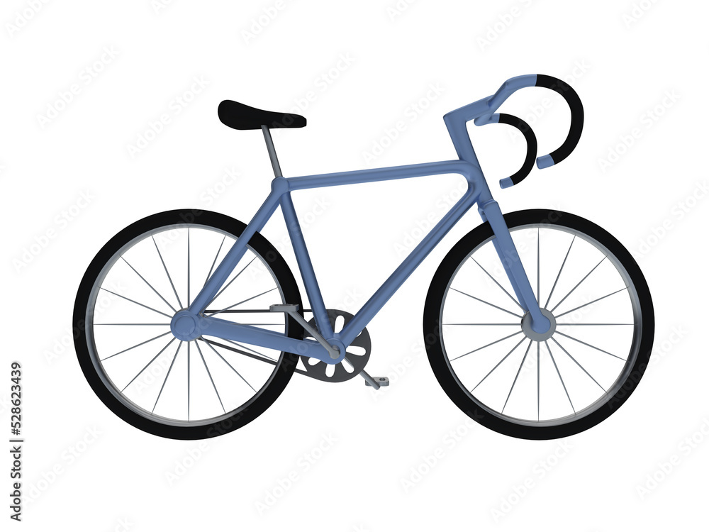 3d render illustration of retro style bicycles Isolating on white