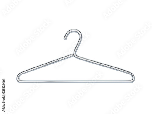 3d render illustration of cloth hanger Isolated in there mate alrighton white