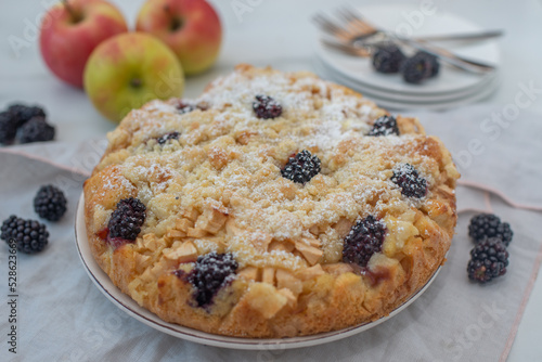 Wallpaper Mural sweet home made berry crumble cake on a table Torontodigital.ca