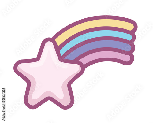 shotting star cartoon icon