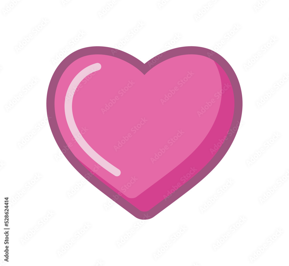 heart love cartoon icon