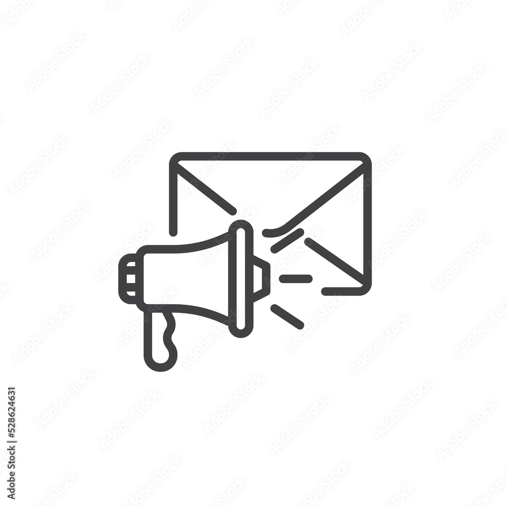 Email marketing line icon