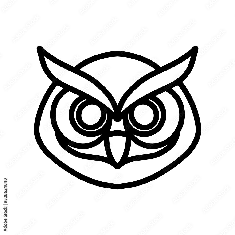 owl for animal head illustration, zoo and farms animal icons, nature icons set owl for animal head illustration, zoo and farms animal icons, nature icons set