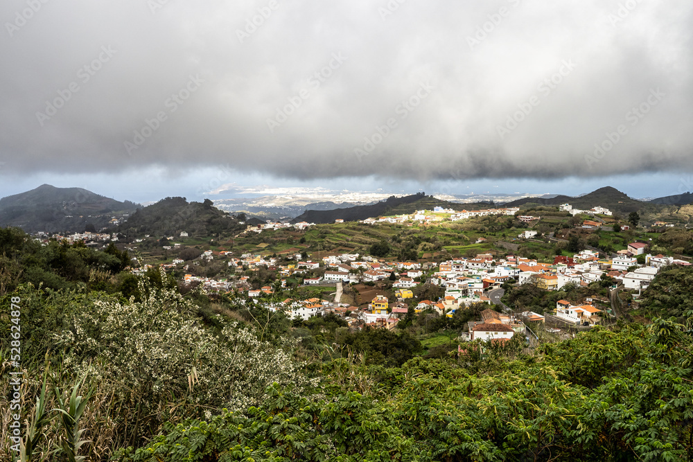 Rocky landscape at the village of Lanzarote on Gran Canaria island, Spain.