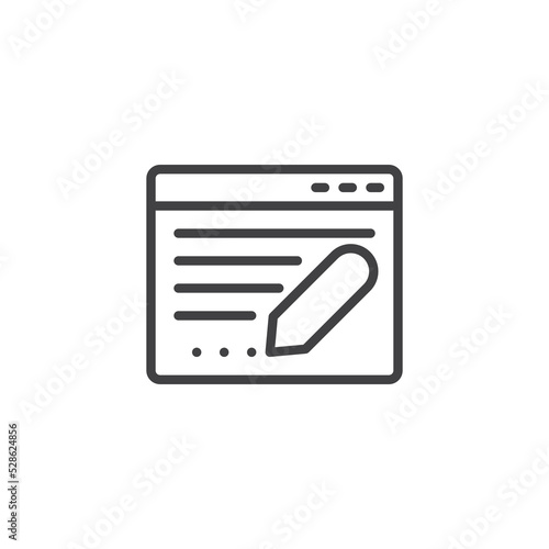 SEO copywriting line icon