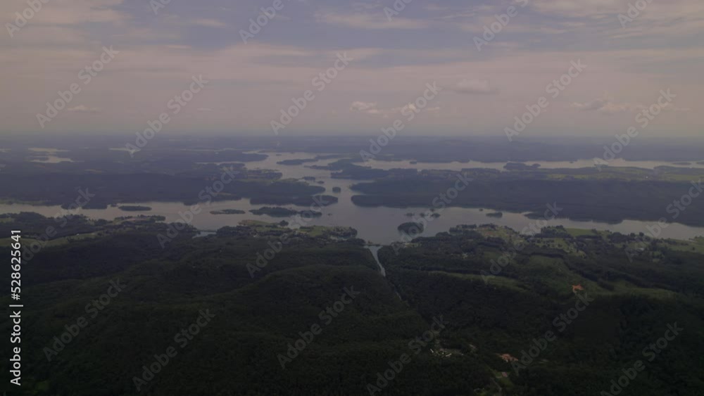 Aerial view of beautiful place in Montana with Mountain and river. Highway between mountain. Traffic on interstate in Montana Aerial view of beautiful place in Montana with Mountain and river. Highway between mountain. Traffic on interstate in Montana