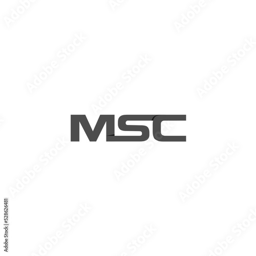 msc letter initial logo vector