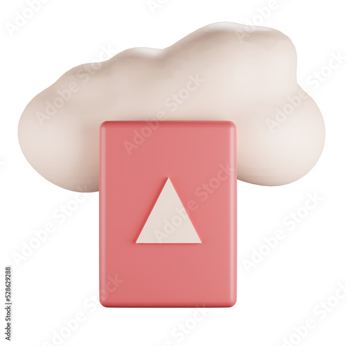 Cloud media illustration 3d rendering