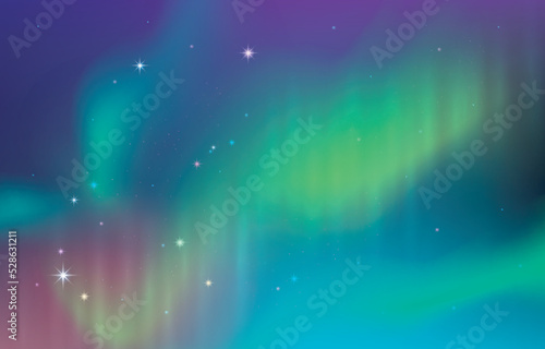 Beautiful Aurora Nothern Light Night Sky Background