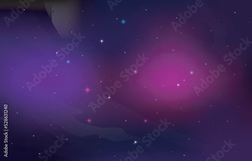 Beautiful Night Sky Space View Stars Background