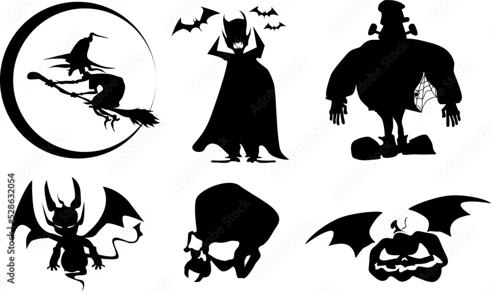 Vector Illustration black and white vector for halloween Vector Illustration black and white vector for halloween