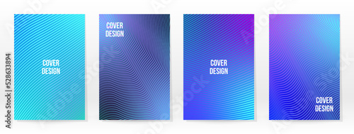 Minimal Poster. Pastel Soft. Blue Gradient Set.