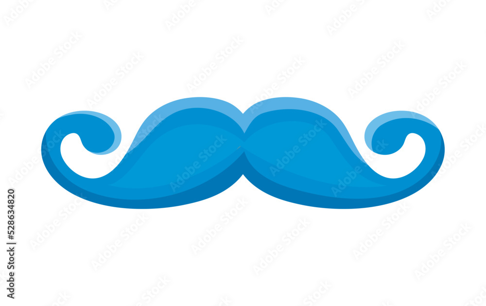 blue moustache movember icon isolated blue moustache movember icon isolated