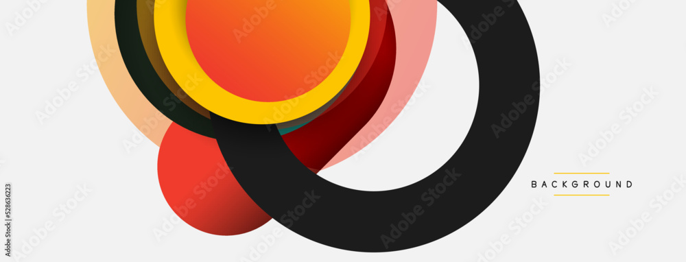 Vector round shapes circles minimal geometric background. Vector illustration for wallpaper banner background or landing page Vector round shapes circles minimal geometric background. Vector illustration for wallpaper banner background or landing page