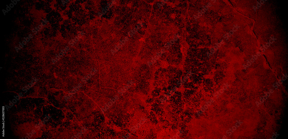 Red grunge abstract texture. Empty concrete dark wall texture. Scary background. Scary red and black. Horror.Dare.