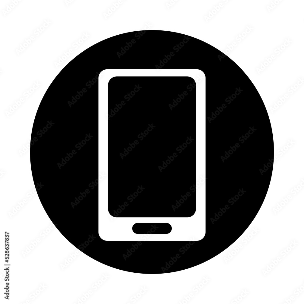 Smartphone icon, flat style, white on black, isolated on transparent background Smartphone icon, flat style, white on black, isolated on transparent background